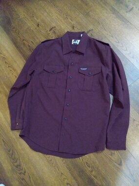 Vintage Levis Silver Tab Button Up Shirt Double Pocket Large Military Style